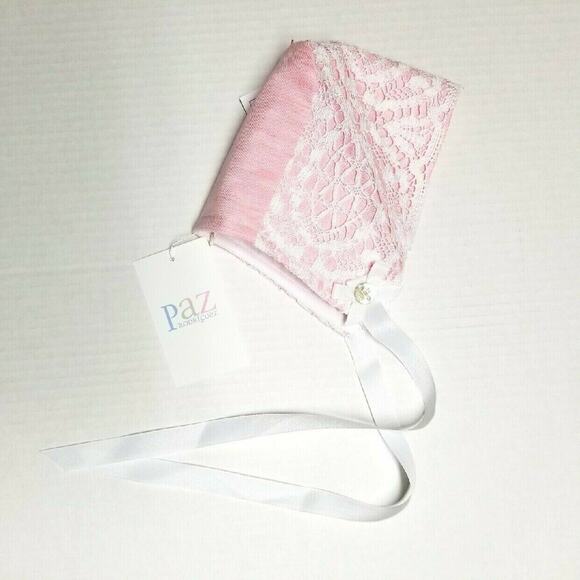 NWT Paz Rodriguez Lace Bonnet | 12 months - Picture 2 of 11